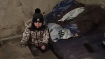 Ukraynalı annenin sığınak videosu ağlattı