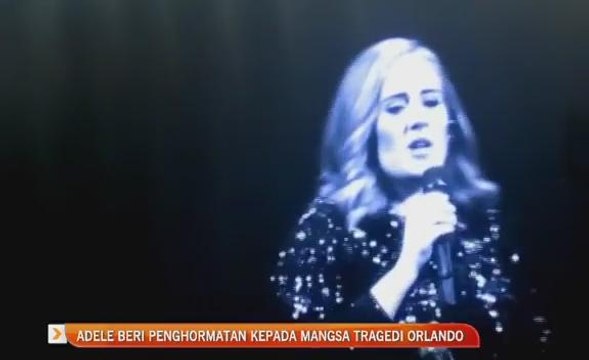 Adele beri penghormatan kepada mangsa tragedi Orlando