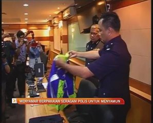 Menyamar berpakaian seragam polis untuk menyamun