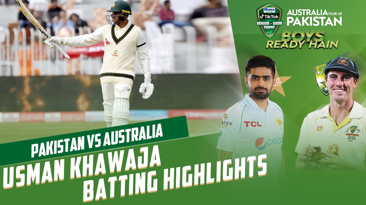 Usman Khawaja Batting Highlights | Pakistan vs Australia | 1st Test Day 3 | PCB | MM2T