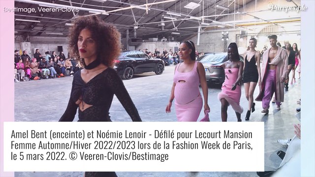 Amel Bent très enceinte : elle défile dans un ensemble sublime pour la Fashion Week !