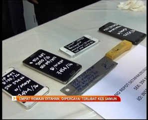 Empat remaja ditahan, dipercayai terlibat kes samun
