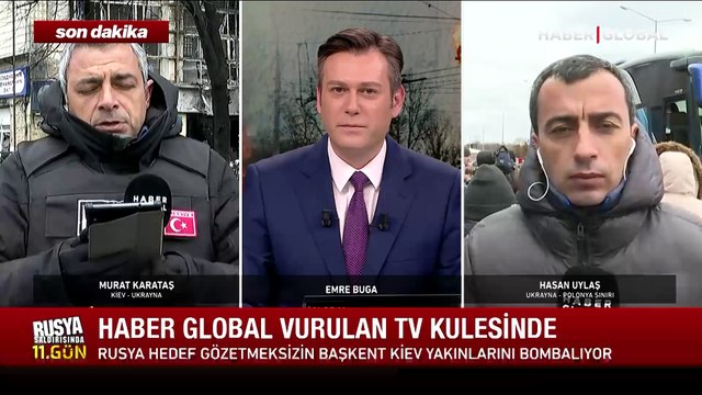 Haber Global muhabiri Murat Karataş Kiev'de son durumu aktardı