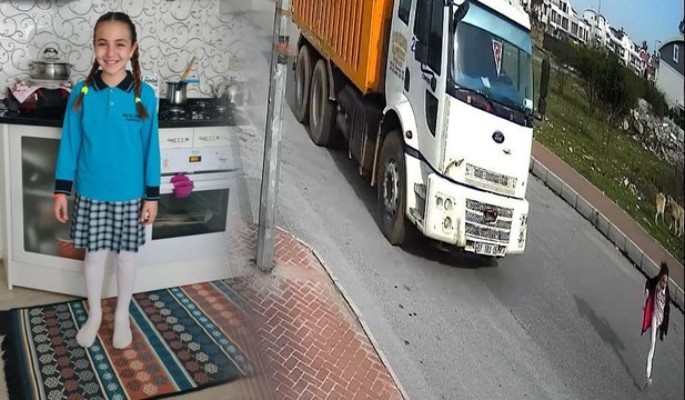 Sokak köpeklerinden kaçarken kamyonun altında kaldı