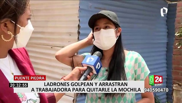 Puente Piedra: delincuentes en moto lineal arrastran a mujer para robarle sus pertenencias