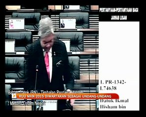 RUU MKN 2015 diwartakan sebagai Undang-Undang