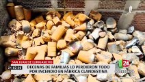 SJL: decenas de familias lo perdieron todo tras incendio en fábrica clandestina