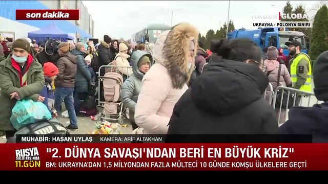 Haber Global, sivillerin sığındığı Ukrayna-Polonya sınırında