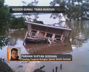 Insiden taska surau runtuh di Sarawak