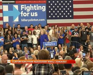 Hillary Clinton kukuhkan kedudukan wakili Demokrat