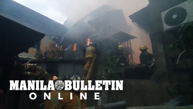 Firefighters help extinguish fire in Sitio Inahan, Barangay San Antonio, Cebu City