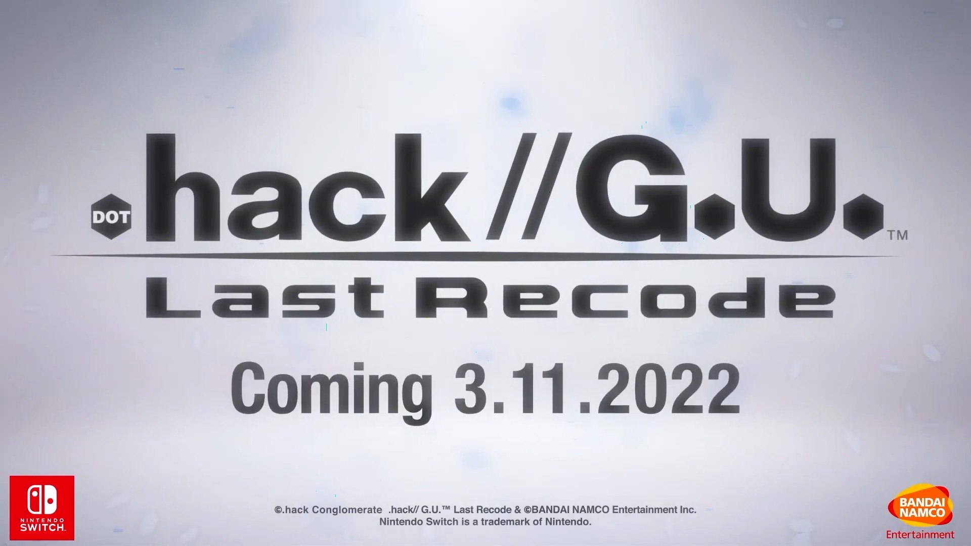 HACK//G.U. LAST RECODE - Nintendo Switch Announcement Trailer 