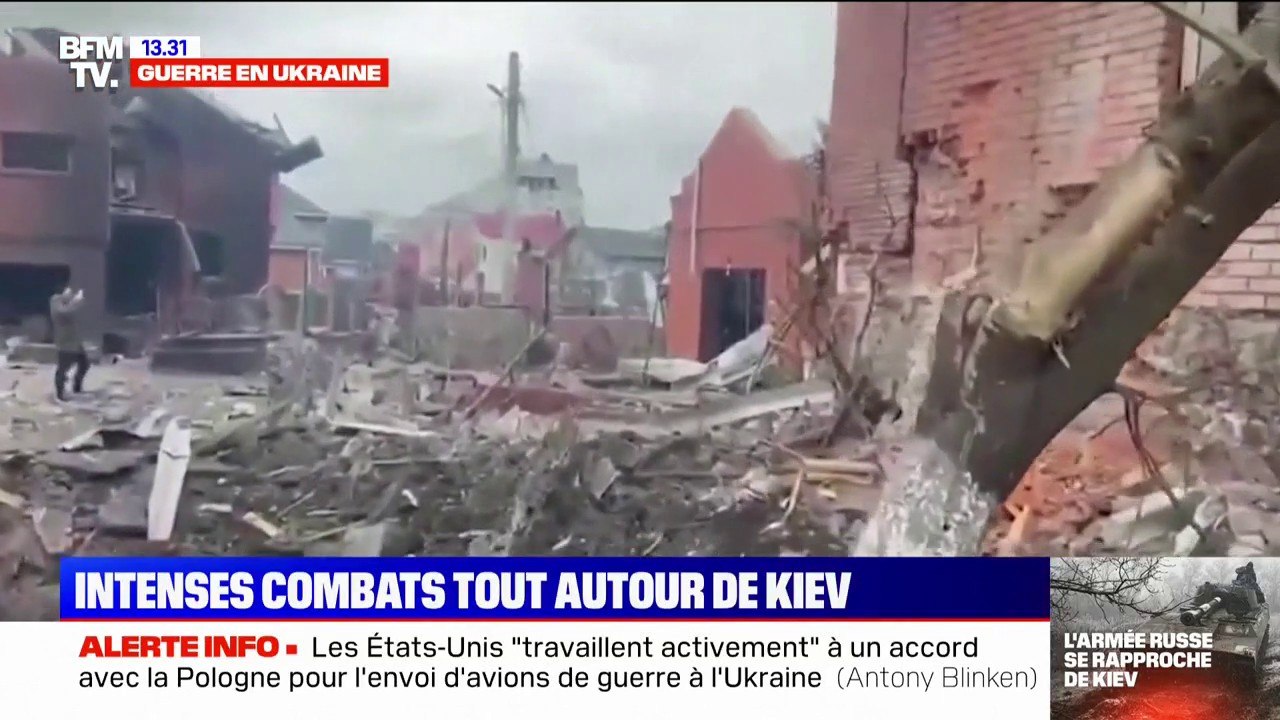 Guerre en Ukraine: les bombardements se multiplient autour de Kiev