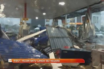 Ribut, hujan batu landa ibu negara