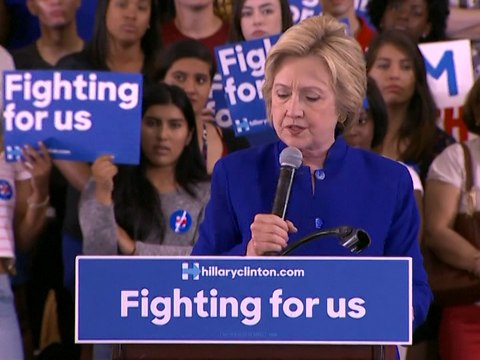 Hillary Clinton calls Donald Trump 'a fraud'