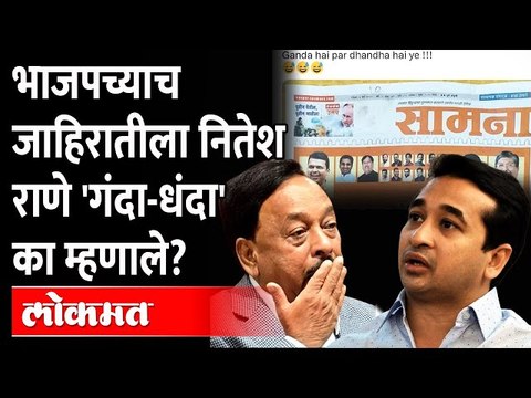 भाजपच्याच जाहिरातीला नितेश राणे 'गंदा-धंदा' का म्हणाले? Nitesh Rane on BJP Advertisement | Modi Pune