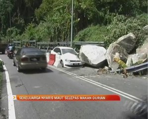 Sekeluarga nyaris maut selepas makan durian