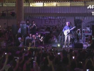 Brazil artists protest against new government