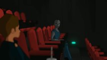 Creepy Guy  at the Theater- Short Animated Scary Movie (English)