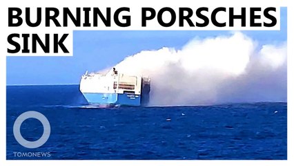 Thousands of Burning Porsches, Lamborghinis Sink With Ship
