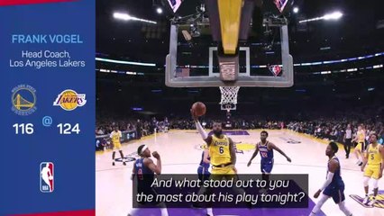 'The best ever' - Lakers praise LeBron after historic game
