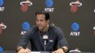 Miami Heat coach Erik Spoelstra after Saturday's win against the Sixers