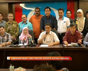 Dakwaan salah laku rasuah spesifik kepada individu