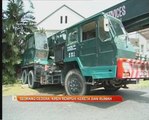 Seorang cedera, kren rempuh kereta dan rumah