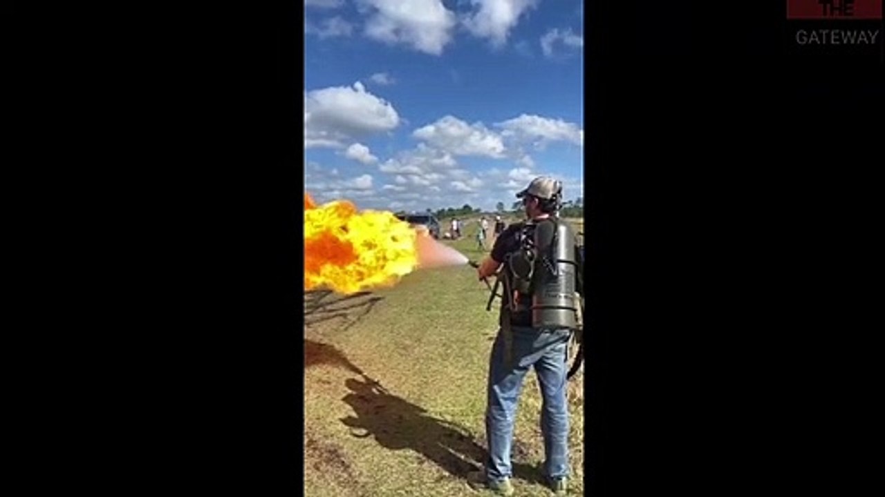 Donald Trump Jr. Lets Loose with Epic Flamethrower