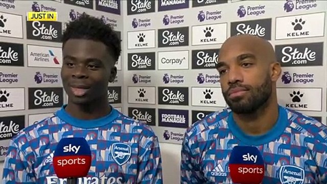 Bukayo Saka and Alexandre Lacazette say Mikel Arteta can have the assist for Arsenal's third goal against Watfor