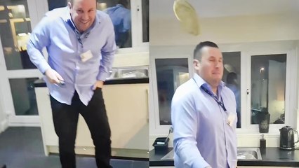 'UK man gets cocky after a couple of successful pancake tosses *INSTANT REGRET*'