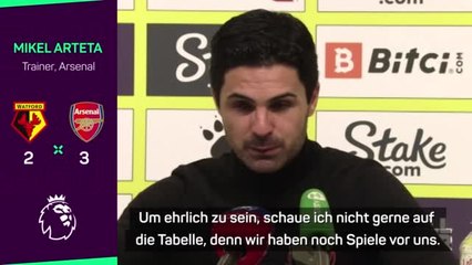 Arteta: "Schaue nicht gerne auf Tabelle"