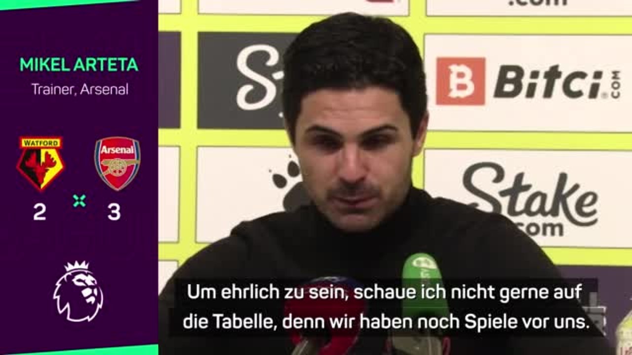 Arteta: "Schaue nicht gerne auf Tabelle"