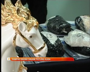 Rampas dadah dalam patung kuda