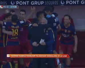 Hatrik Suarez kekalkan kejuaraan Barcelona di La Liga