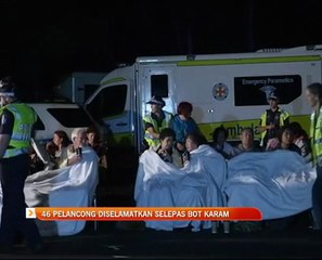 46 pelancong diselamatkan selepas bot karam