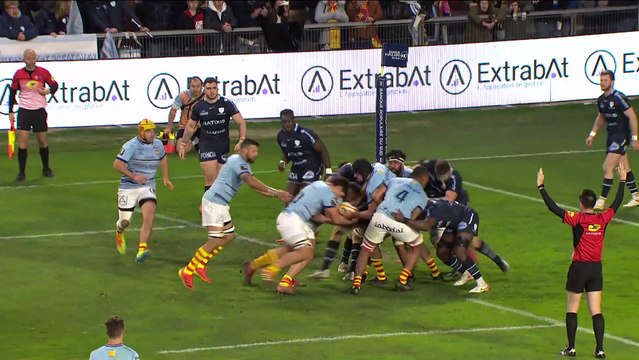 TOP 14 - Essai de Joaquin OVIEDO (USAP) - USA Perpignan - Racing 92 - J20 - Saison 2021/2022