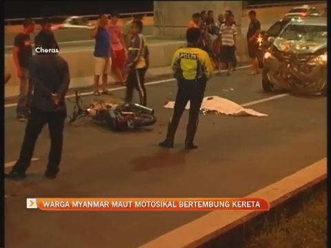 Warga Myanmar maut motosikal bertembung kereta