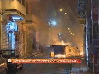 Demonstrasi Rang Undang-Undang Penyelamatan di Greece
