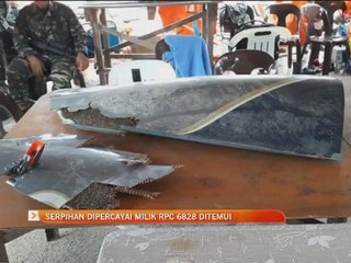 Serpihan dipercayai milik RPC 6828 ditemui