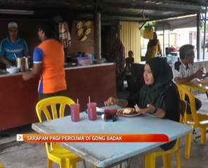Sarapan pagi percuma di Gong Badak