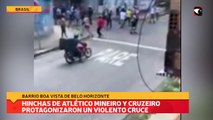 Hinchas de Atlético Mineiro y Cruzeiro protagonizaron un violento cruce