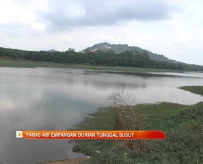 Paras air empangan Durian Tunggal susut