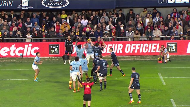 TOP 14 - Essai de George TILSLEY (USAP) - USA Perpignan - Racing 92 - J20 - Saison 2021/2022