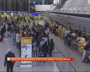 Ratusan penerbangan dibatalkan akibat pekerja mogok