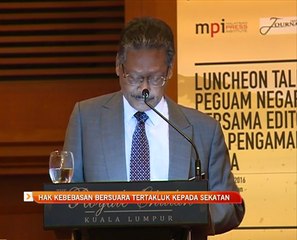 Hak kebebasan bersuara tertakluk kepada sekatan