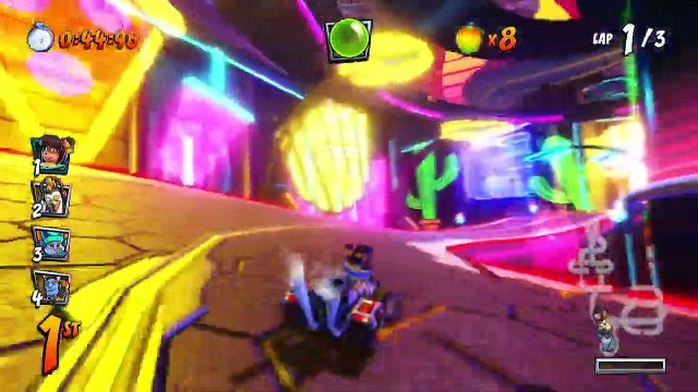 Electron Avenue Mirror Mode Nintendo Switch Gameplay - Crash Team Racing Nitro-Fueled