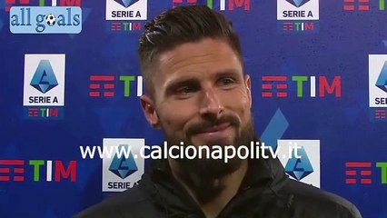 Napoli-Milan 0-1 6/3/22 intervista post-partita Olivier Giroud