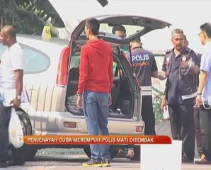 Penjenayah cuba merempuh polis mati ditembak