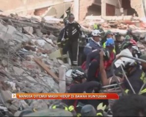 Mangsa ditemui masih hidup di bawah runtuhan di Ecuador